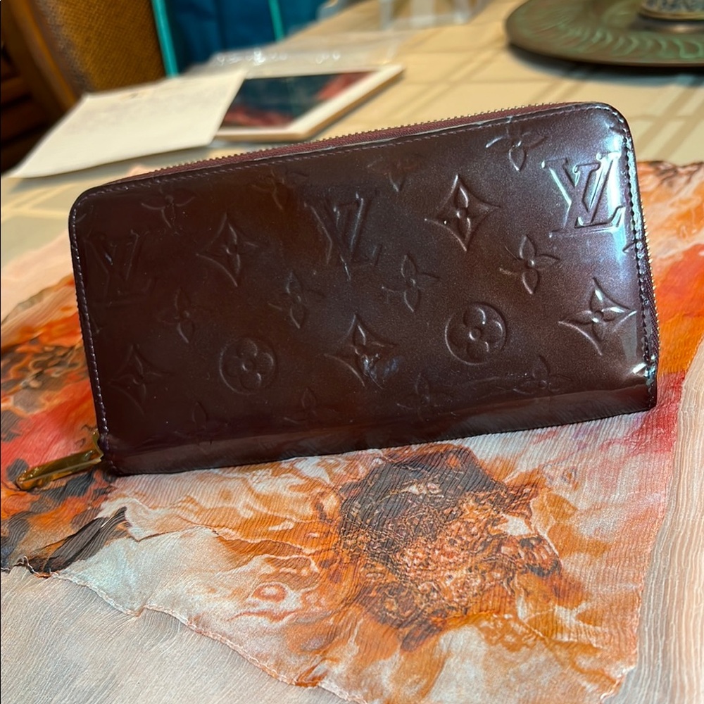 Louis Vuitton Burgundy Embossed Wallet